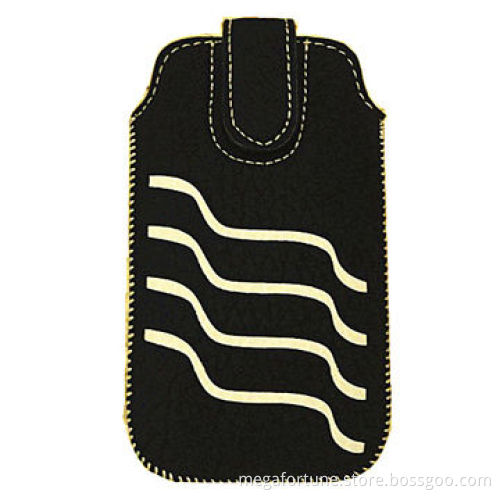 Push-pull leather pouch for smartphone, optional colors and customized logos are welcome